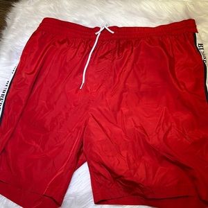 Red Burberry shorts extra extra large